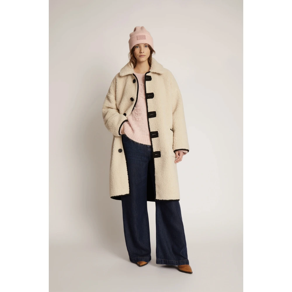 Munthe Zwarte Omkeerbare Buitenkleding met Oversized Pasvorm Black Dames