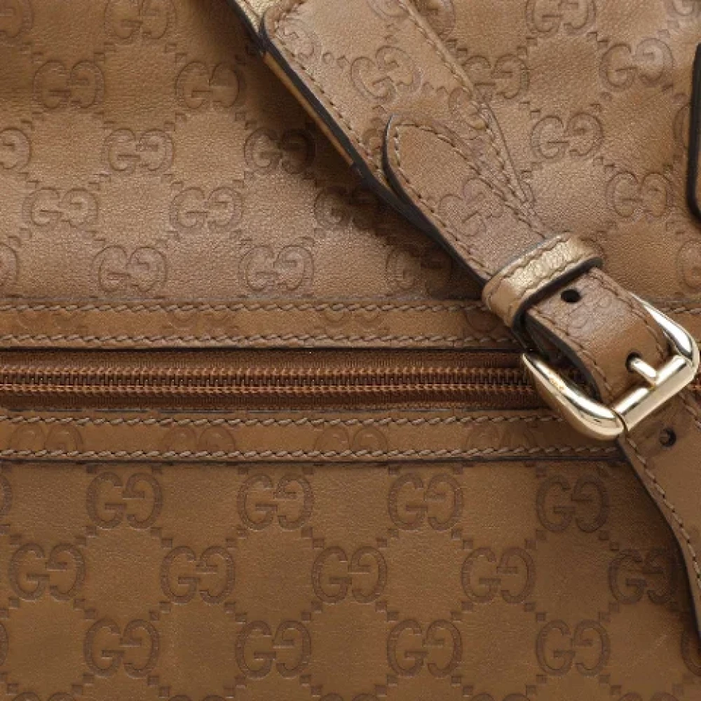 Gucci Vintage Pre-owned Leather gucci-bags Beige Dames
