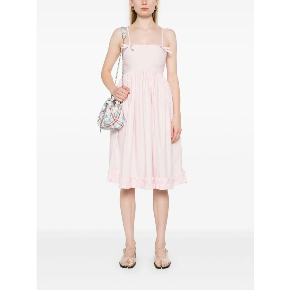 Ganni Lichtroze Jurk Pink Dames