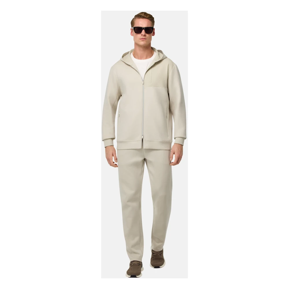 Boggi Milano Full-Zip Hoodie Beige Heren