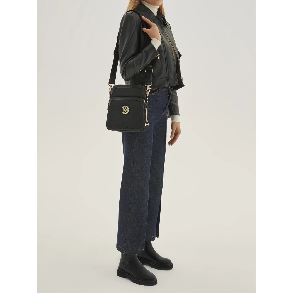 Kazar Dames zwarte messenger tas Black Dames