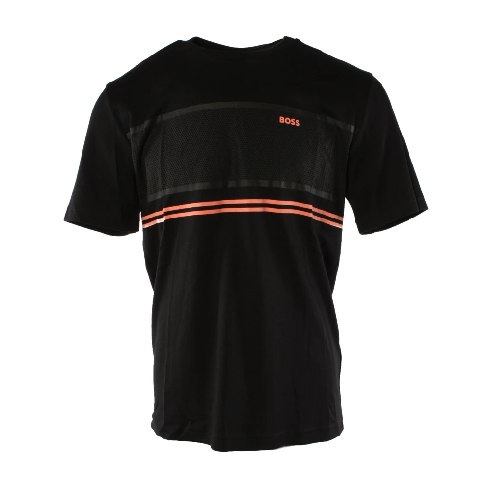 Hugo Boss Zwart Katoenen T-shirt Heren Tee Black Heren