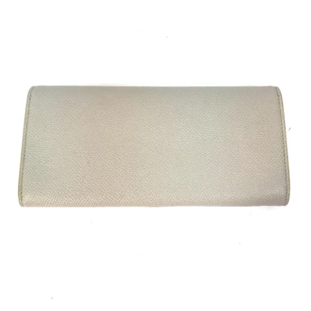 Bvlgari Vintage Pre-owned Leather wallets Gray Dames