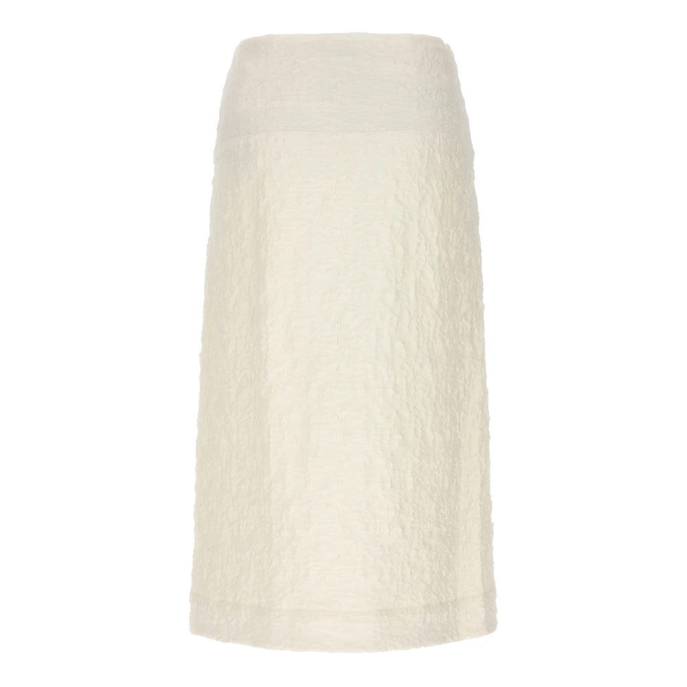 Jil Sander Femme Blanc - Skirts > Midi Skirts