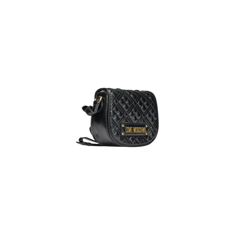 Love Moschino Schoudertas met logodetails Black Dames