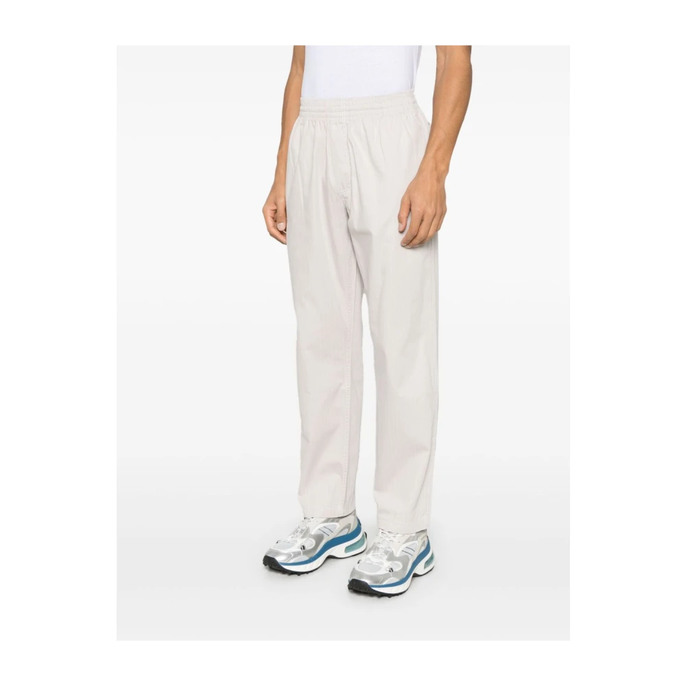Adidas Beige Gestreepte Elastische Taillebroek Beige Heren