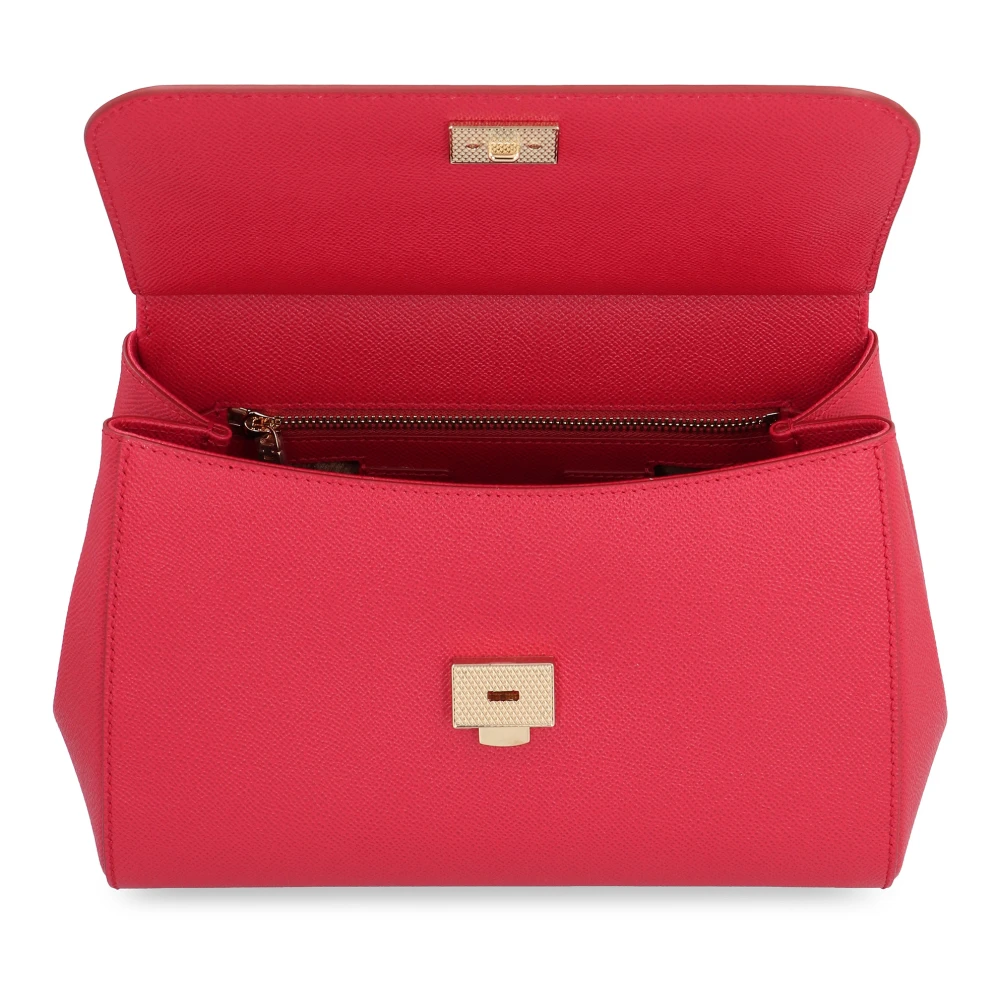 Dolce & Gabbana Leren handtas met Dauphine-print Red Dames