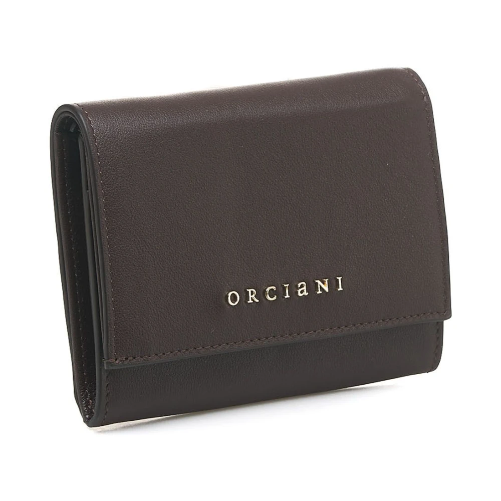 Orciani Bruin Leren Portemonnee Elegant Stijlvol Accessoire Brown Dames