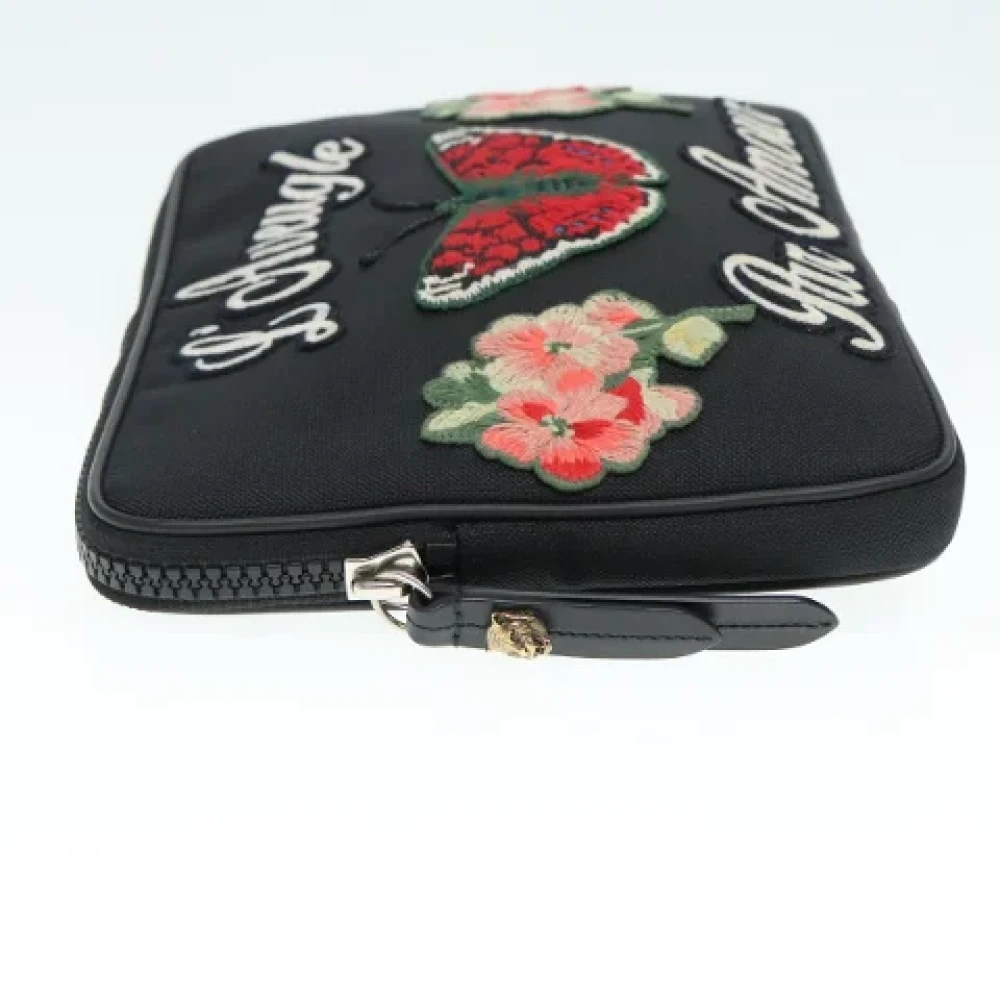 Gucci Vintage Pre-owned Canvas clutches Black Dames