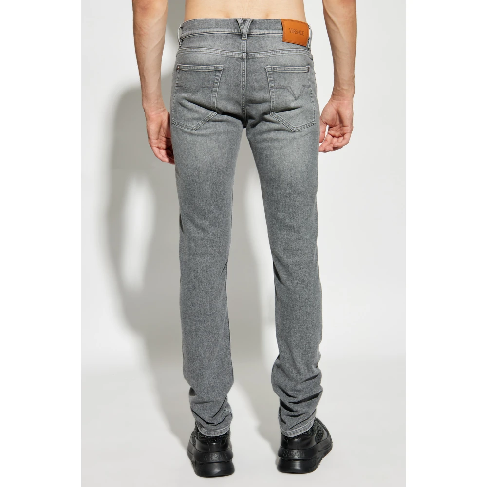 Versace Jeans met toelopende pijpen Gray Heren