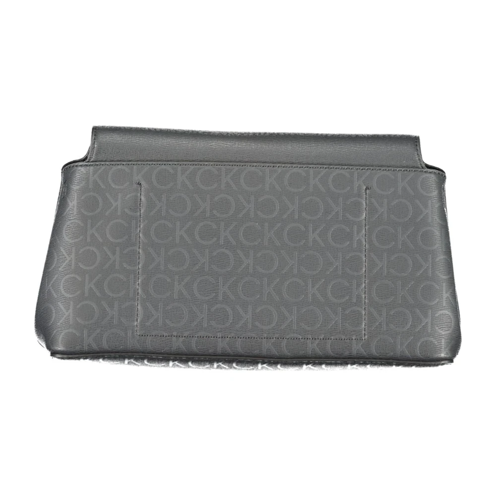 Calvin Klein Zwarte Schoudertas met Kliksluiting Gray Dames