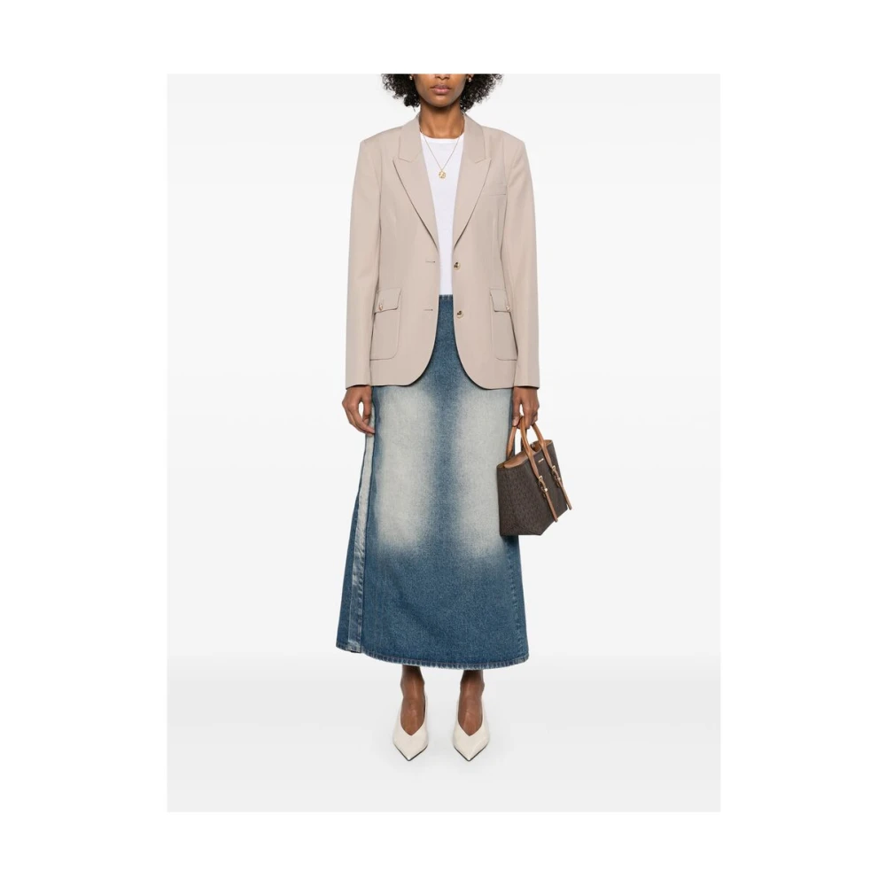 Anine Bing Taupe Knoopjas met Zakken Beige Dames