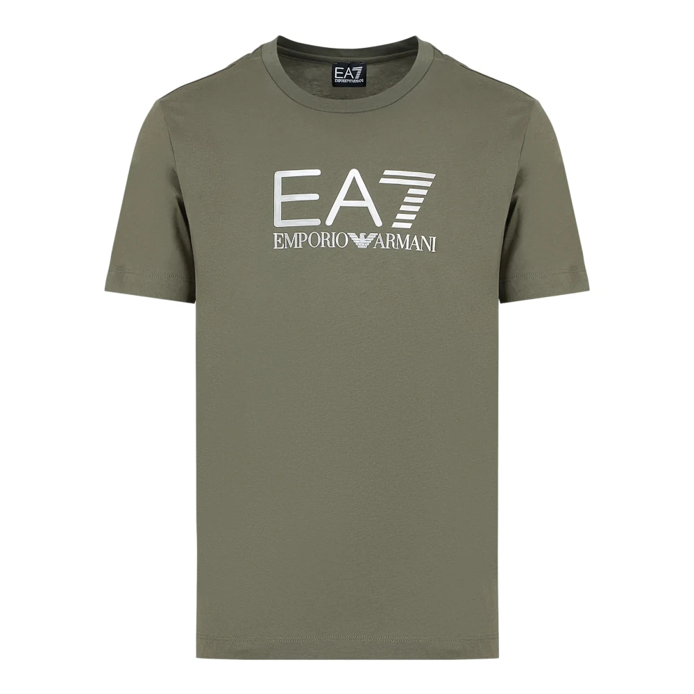 Emporio Armani EA7 Slim Fit Groene T-shirt met Logo Green Heren