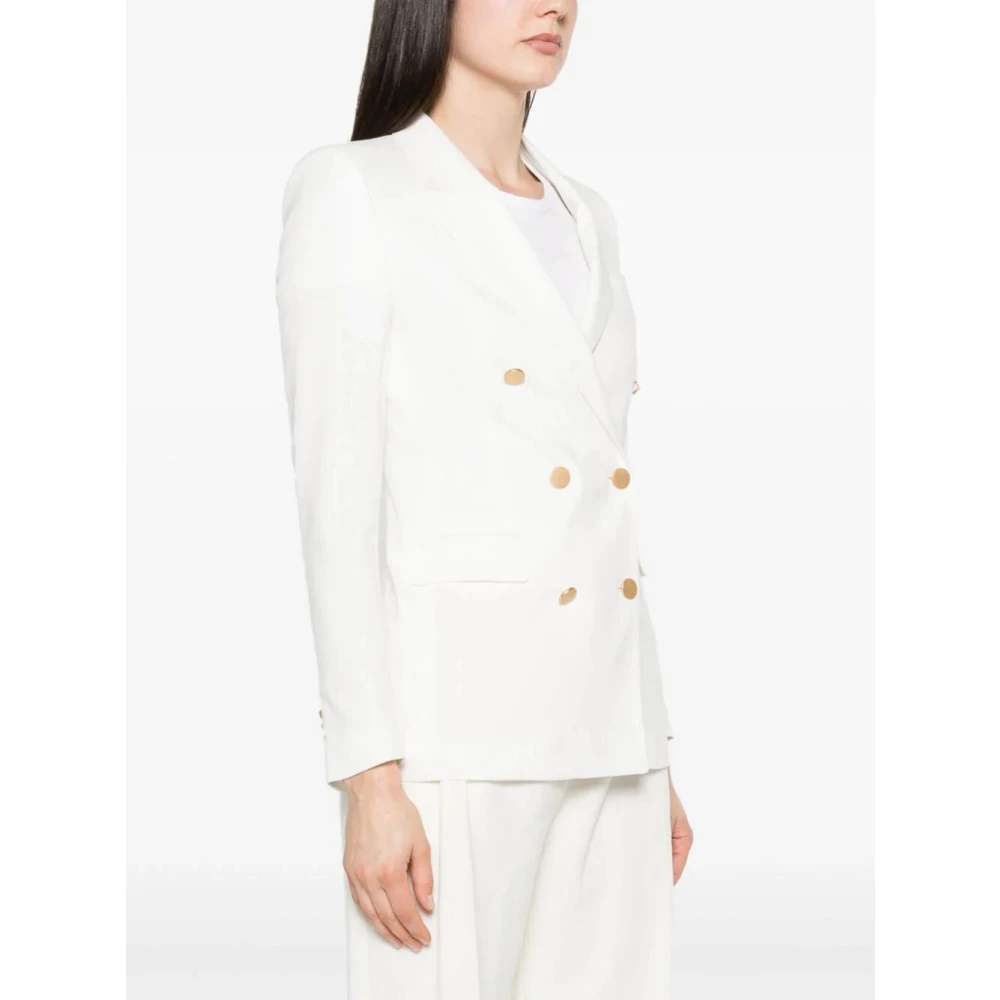Tagliatore Dubbelrij Blazer White Dames