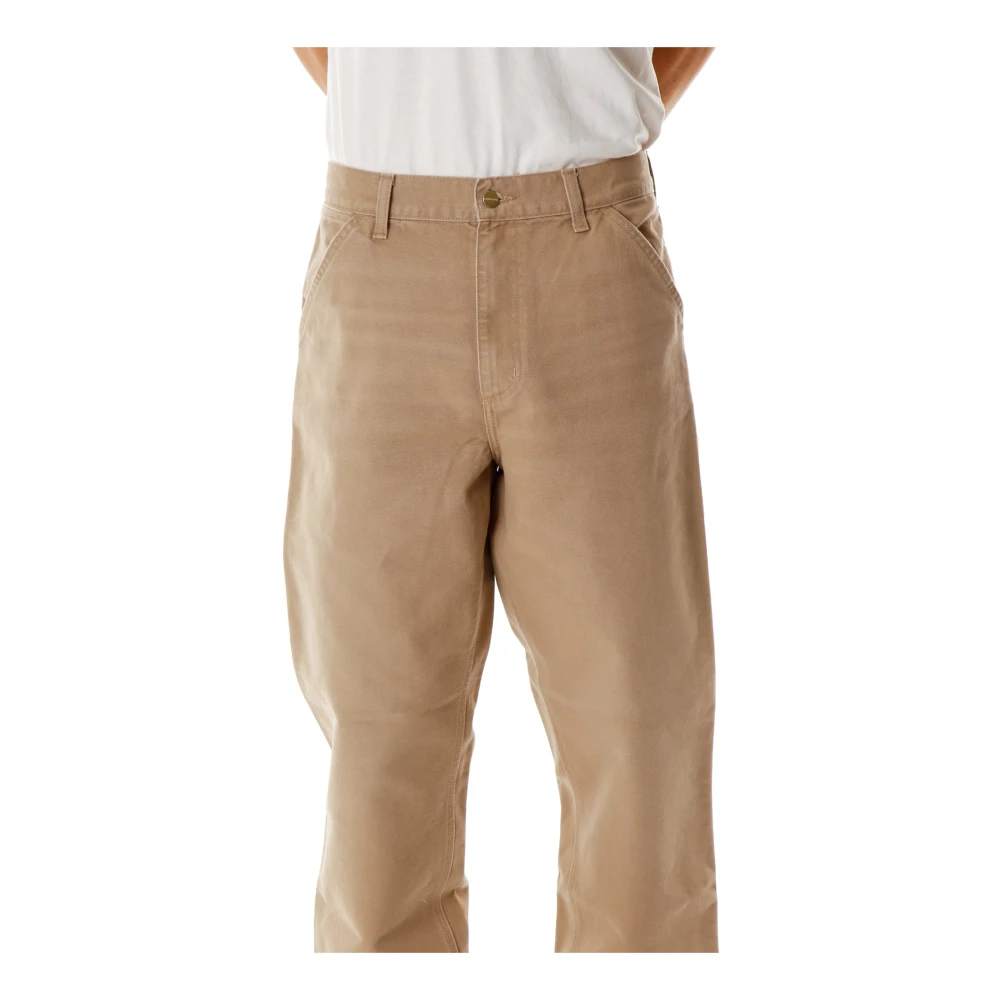 Carhartt WIP Canvas Loose Fit Kniebroek Brown Heren