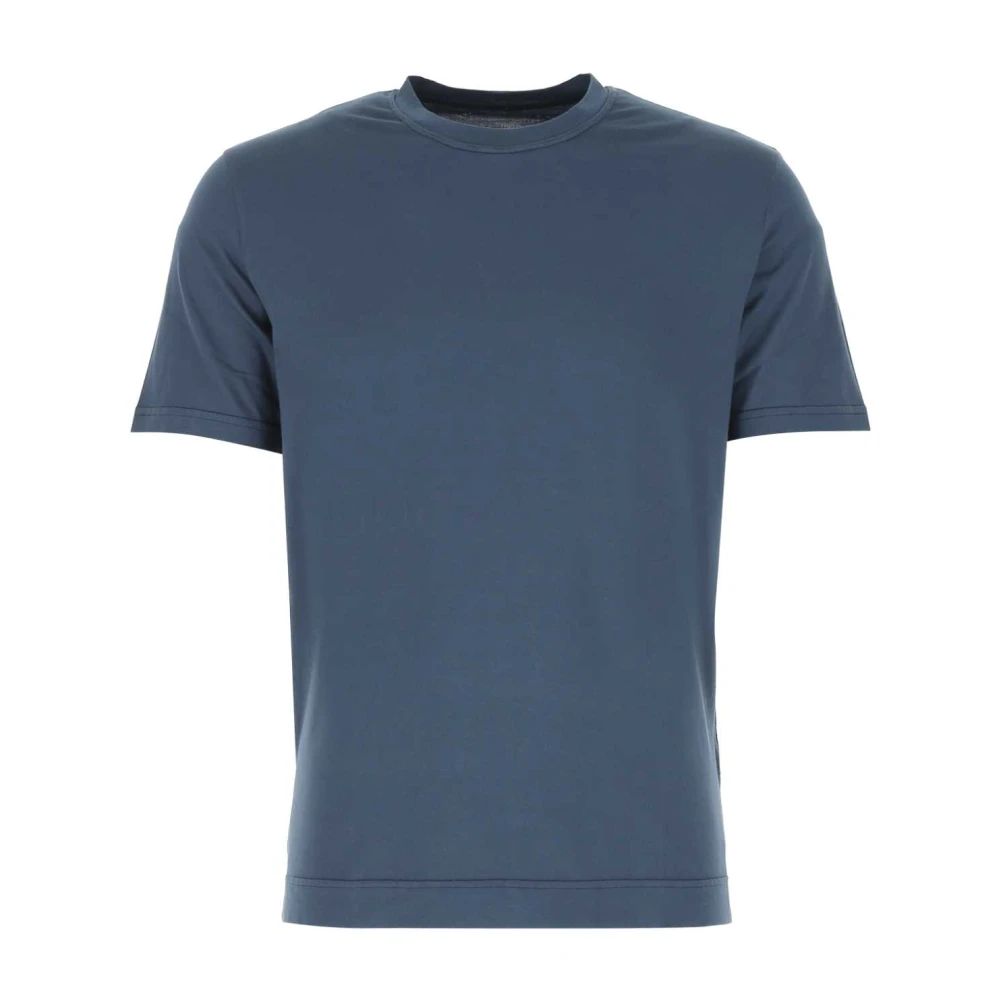 Fedeli Blauw katoenen t-shirt Blue Heren