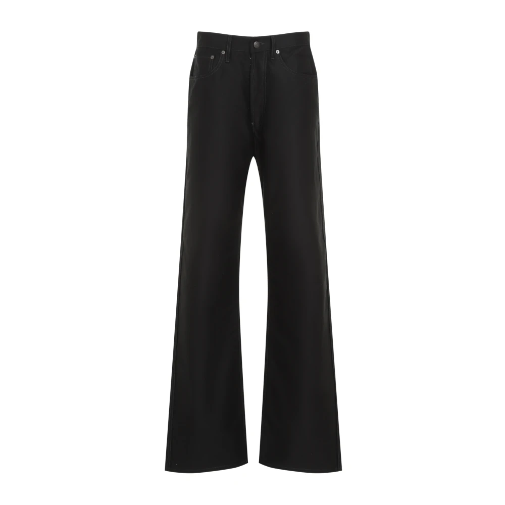 Maison Margiela Coated Denim Straight-Leg Jeans Black Dames