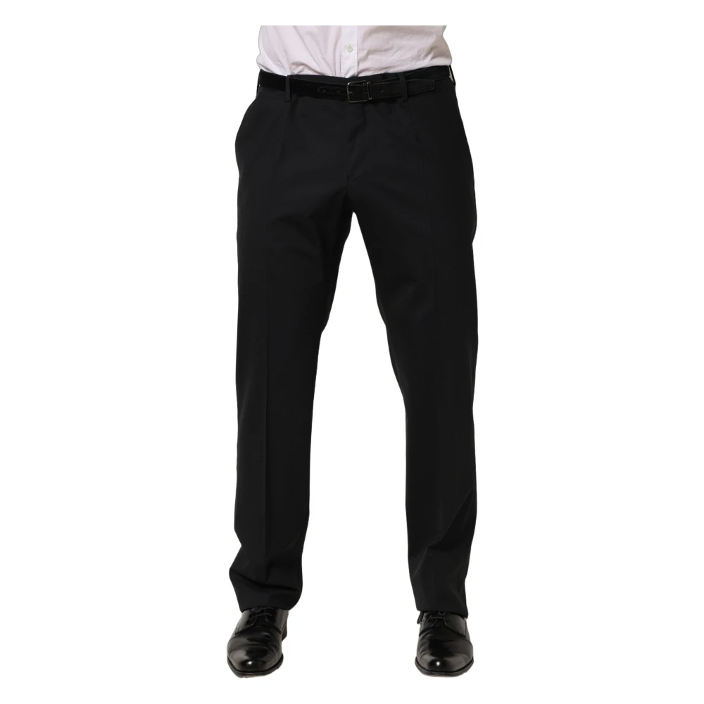 Dolce & Gabbana Men's Black Suit Trousers, Xl, Tapered Leg Dress Trouser Trousers
