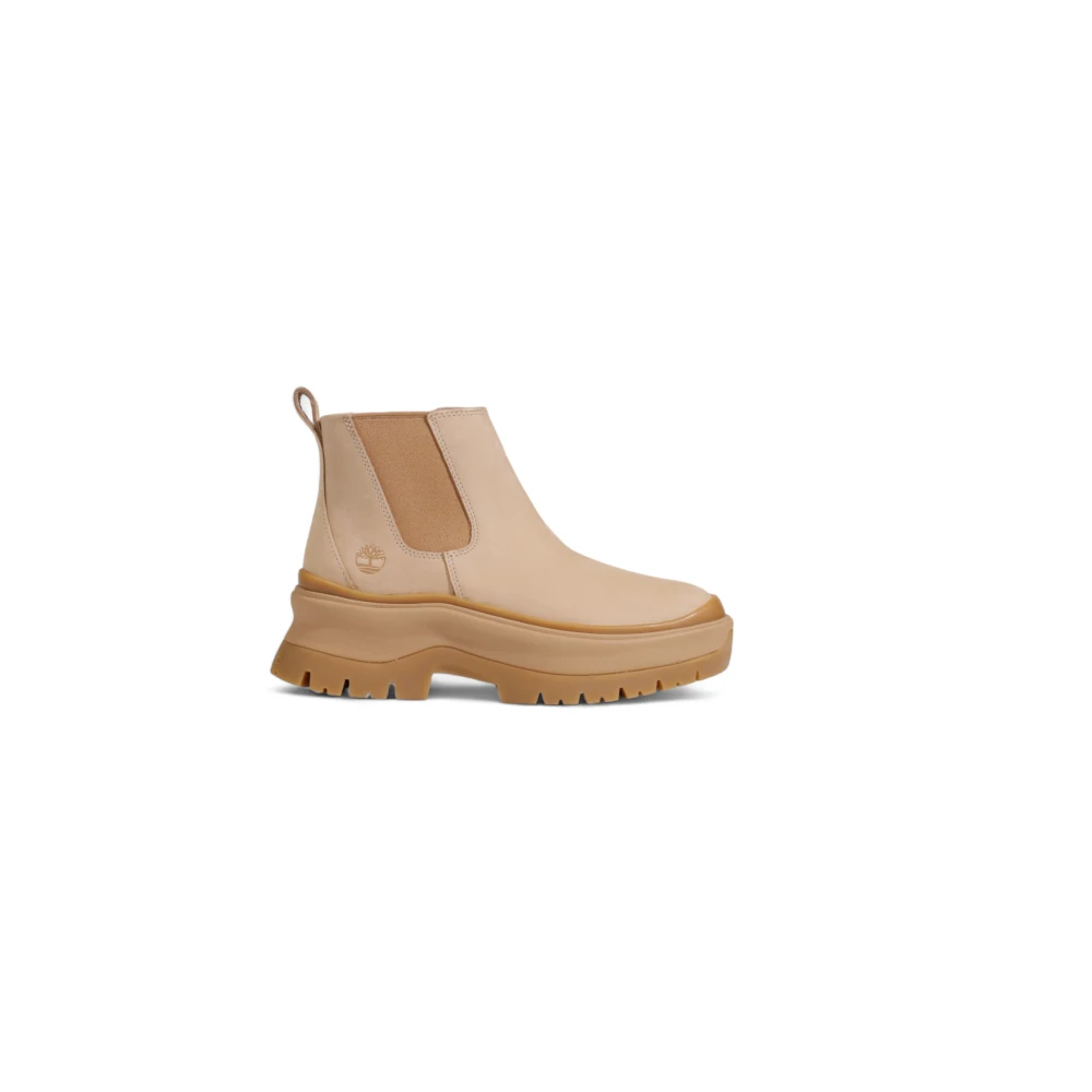 Timberland Women's Beige Suede Rubber-Sole Boots - Chelsea Boots - 6 Uk - Shoes