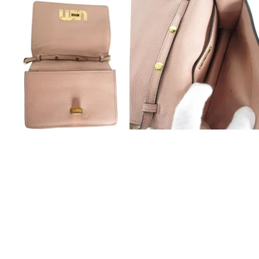 Miu Pre-owned Leather shoulder-bags Pink Dames