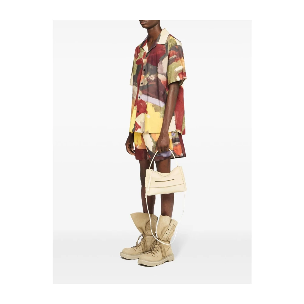 JW Anderson Groene Camp Kraag Shirt Multicolor Heren