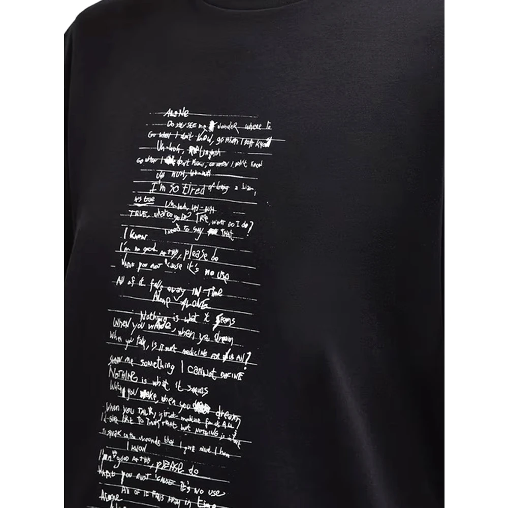 Moncler Katoenen T-shirt met Willow Smith Print Black Dames