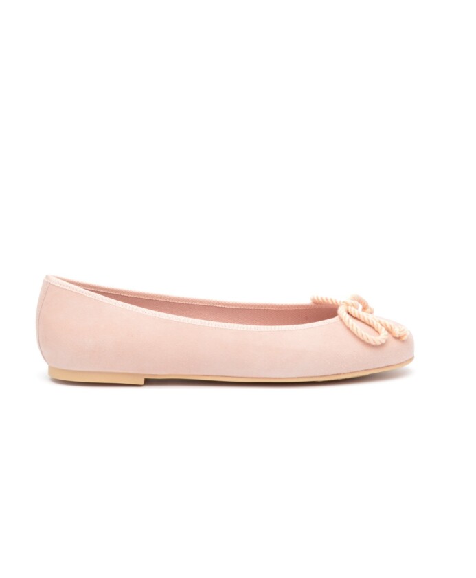 ballerines-en-daim-rose