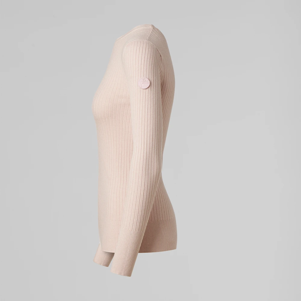 Fusalp Zachte Cable Knit Pullover Sweater Pink Dames
