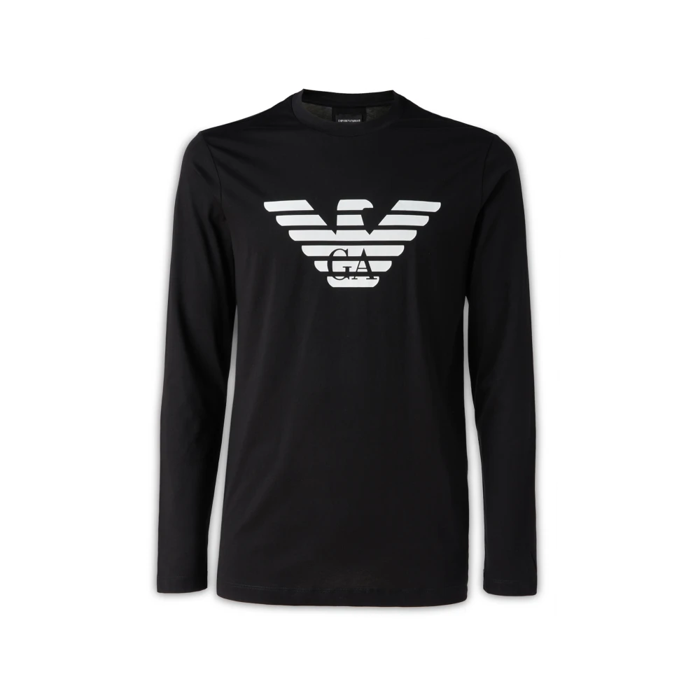 Emporio Armani Casual Katoenen T-Shirt voor Mannen Black Heren