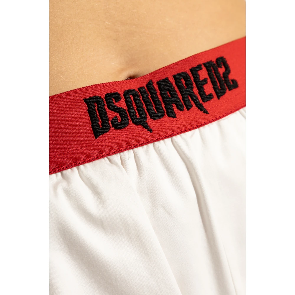 Dsquared2 Pyjamabroek met logo White Dames
