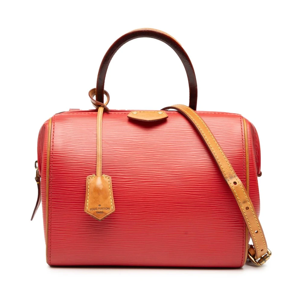 Louis Vuitton Vintage Women's Red Pre-Owned Structu Handbag