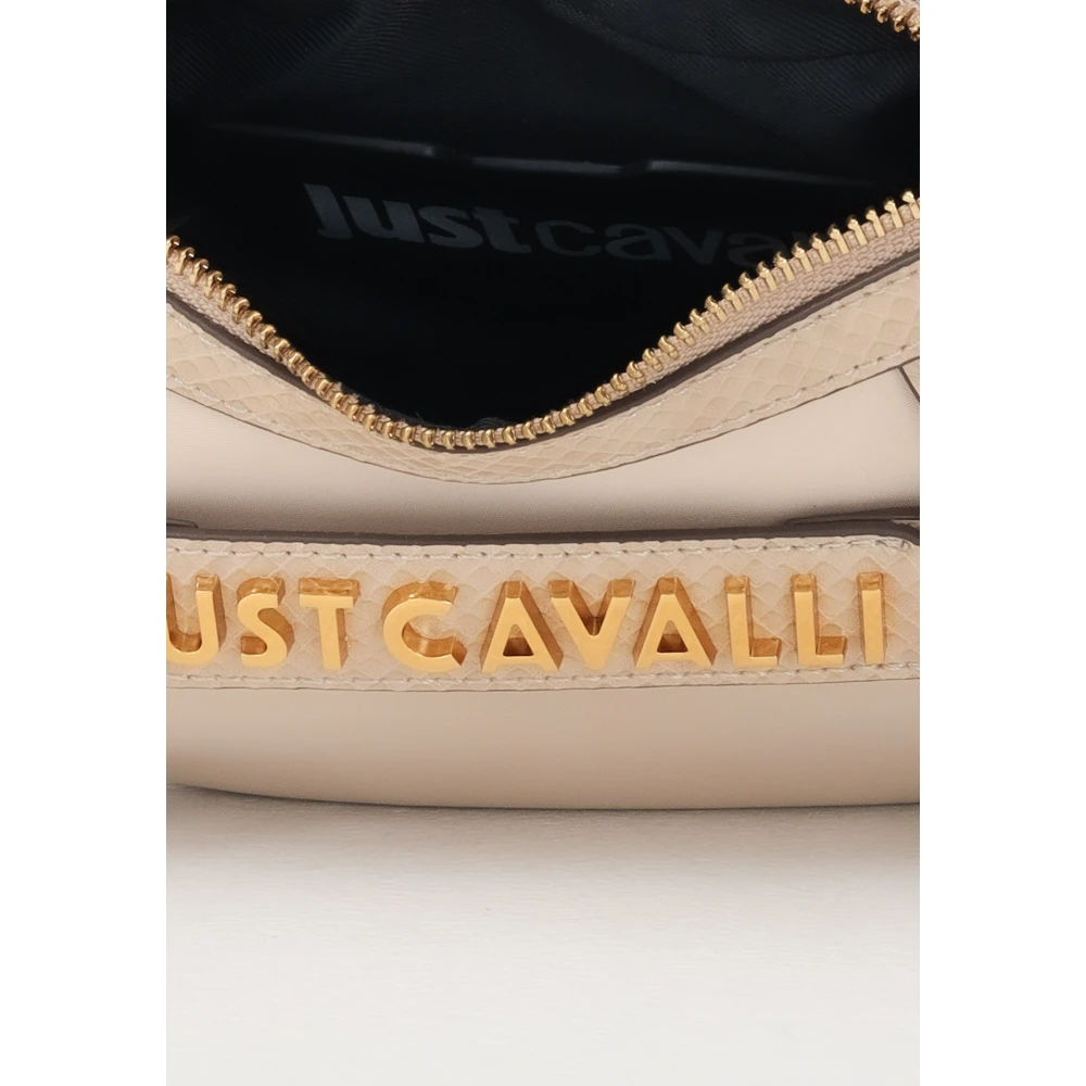 Just Cavalli Beige Schoudertas met Python Print Beige Dames