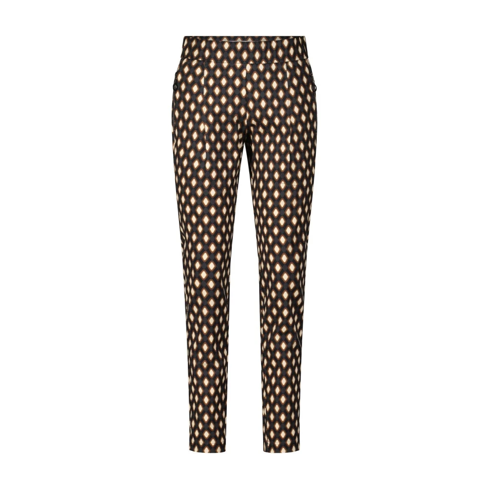 RAFFAELLO ROSSI Slim Fit Elastische Taille Broek Black Dames