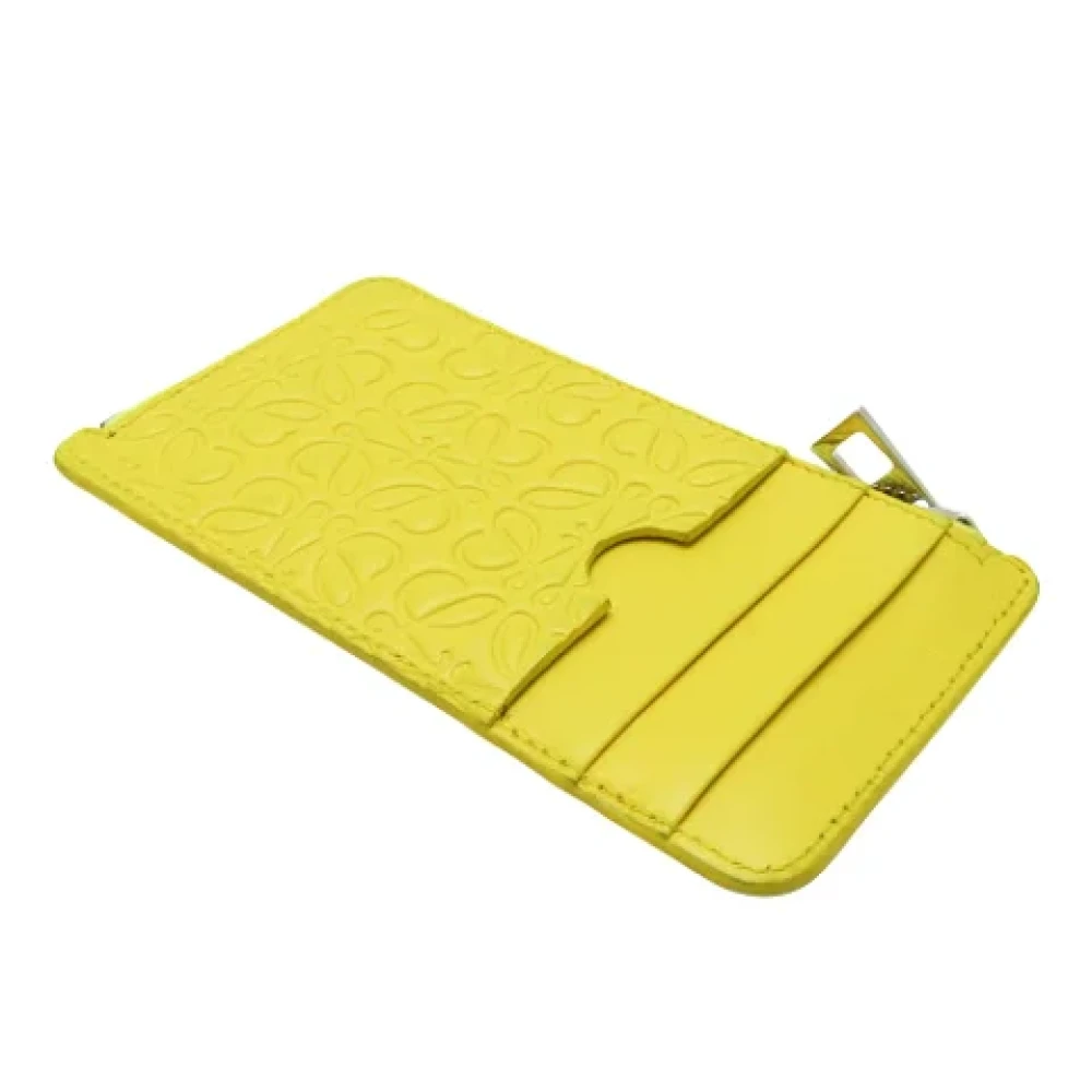 Loewe Pre-owned Leather wallets Yellow Dames