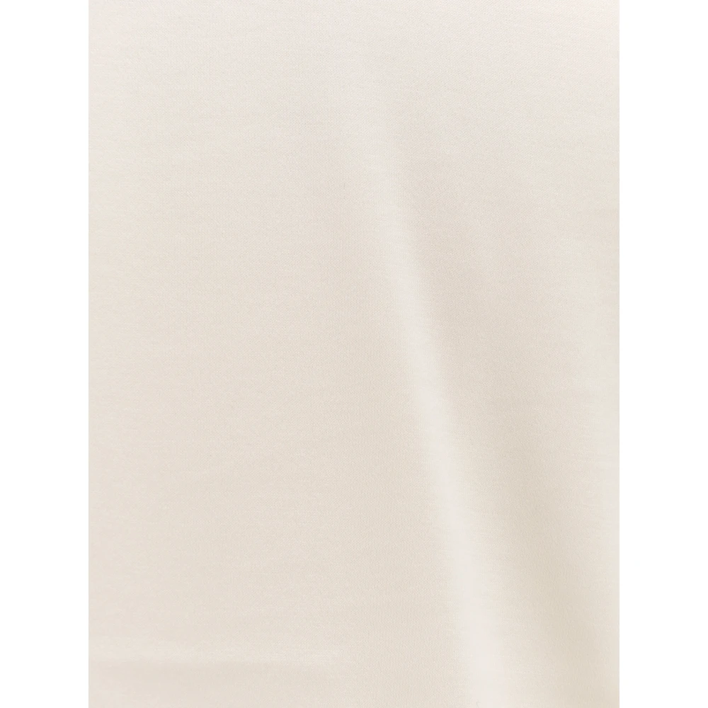 Roberto Collina Witte Geribbelde T-Shirt Klassieke Pasvorm White Heren