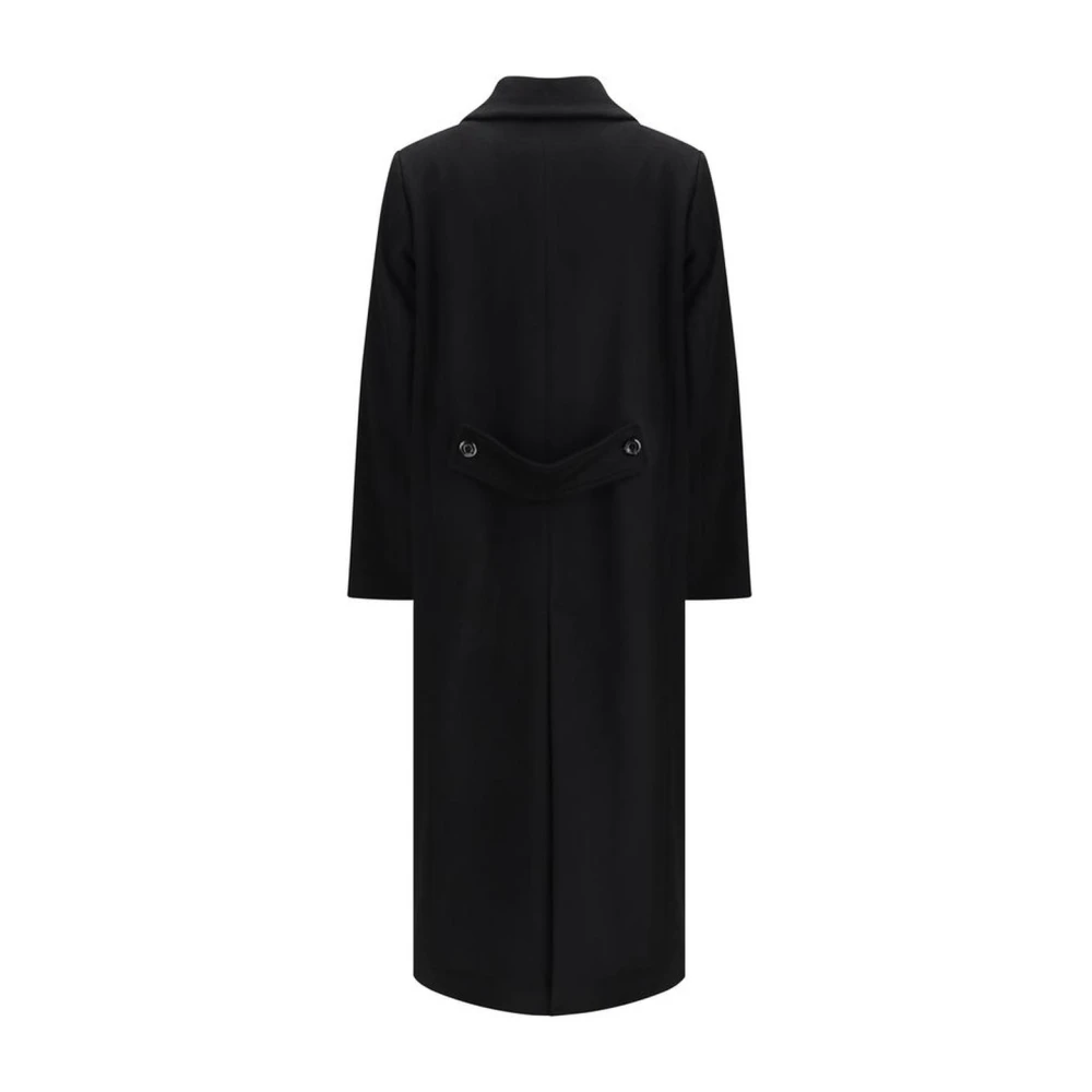Paltò Kasjmier Dubbel-Breasted Jas met Speer Revers Black Dames