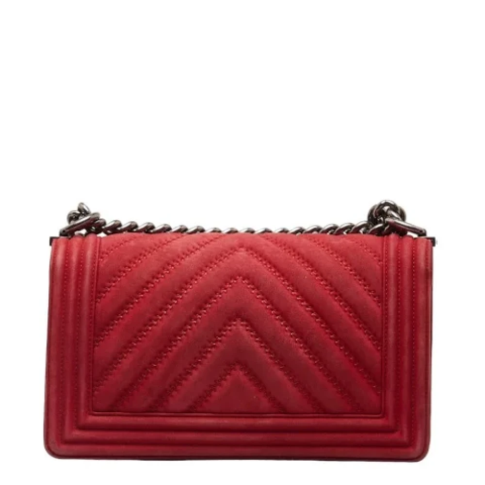 Chanel Vintage Pre-owned Suede chanel-bags Red Dames