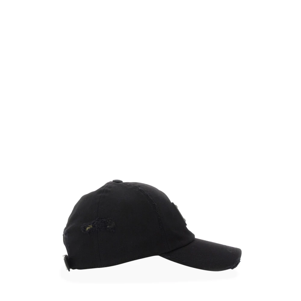 Dolce & Gabbana Logo Plaque Baseball Cap Stijlvol Edgy Black Heren