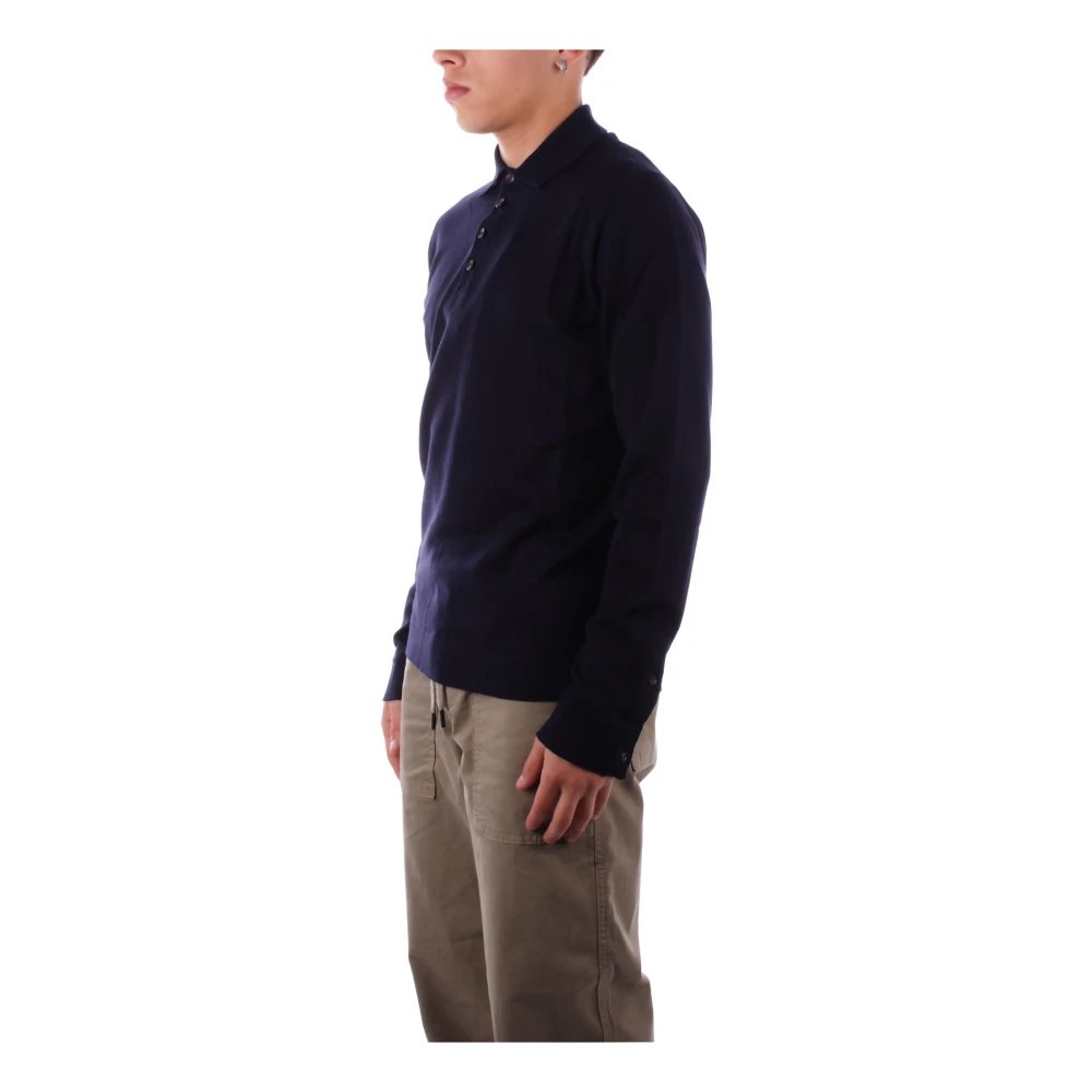 Alpha Studio Blauwe T-shirts en Polos met Logo Blue Heren