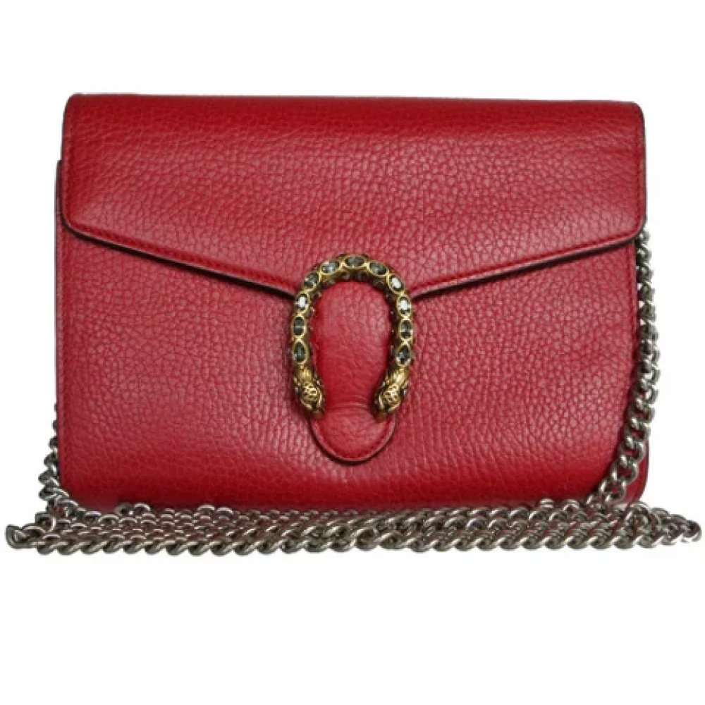 Gucci Vintage Pre-owned Leather gucci-bags Red Dames
