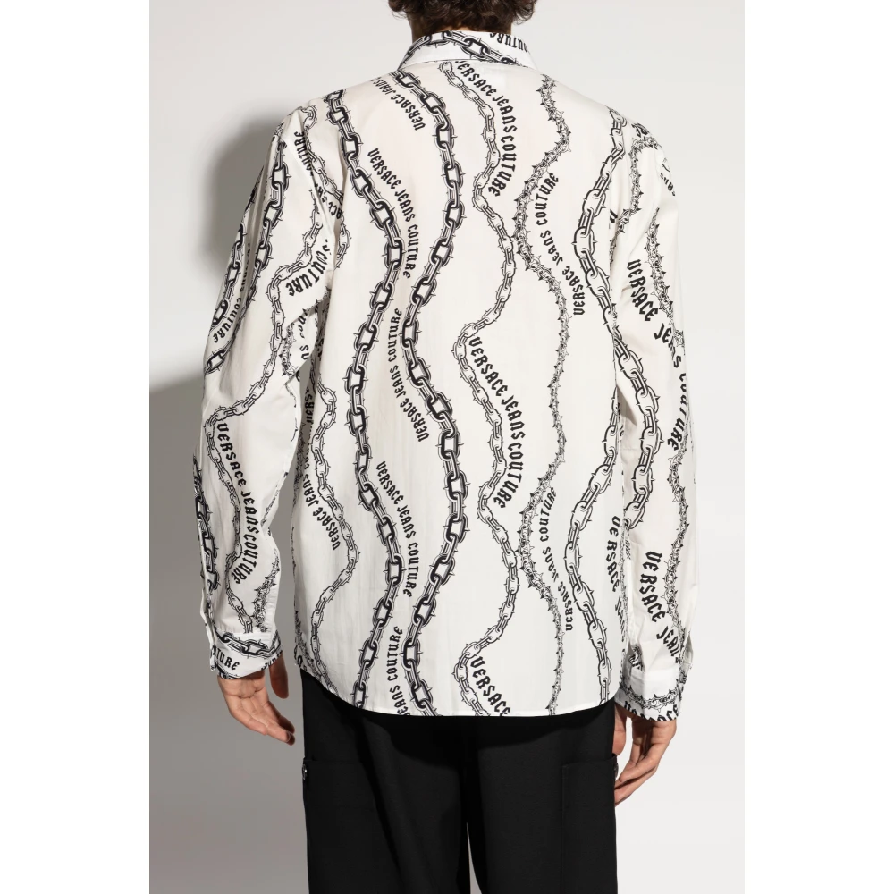 Versace Jeans Couture Gedrukt overhemd White Heren