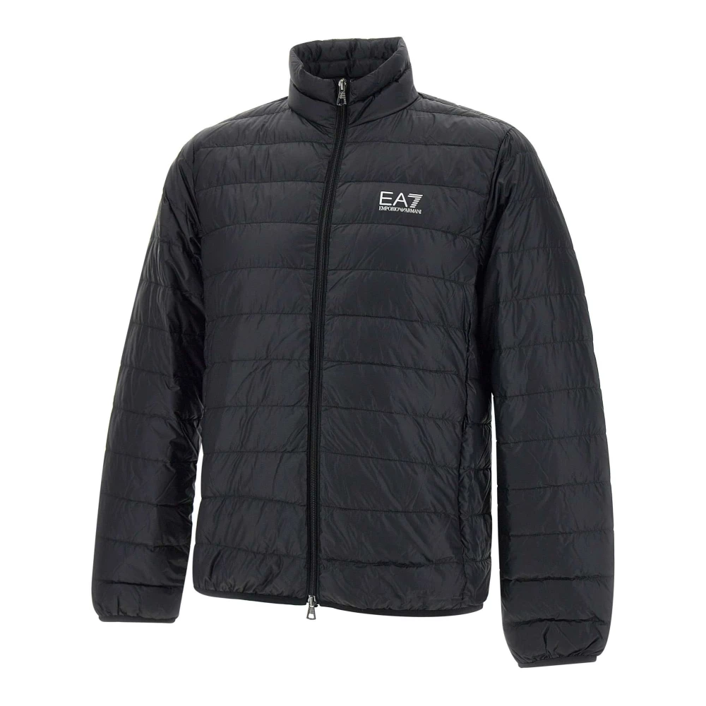 Emporio Armani EA7 Zwarte Jassen voor Mannen Black Heren