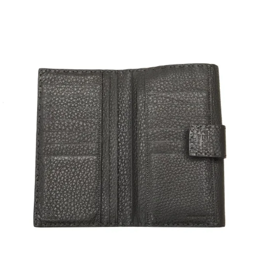 Fendi Vintage Pre-owned Leather wallets Gray Dames