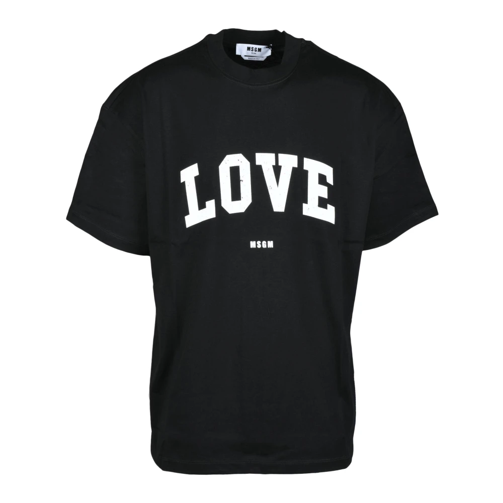 Msgm - Tops > T-Shirts - Black - Msgm - Modalova