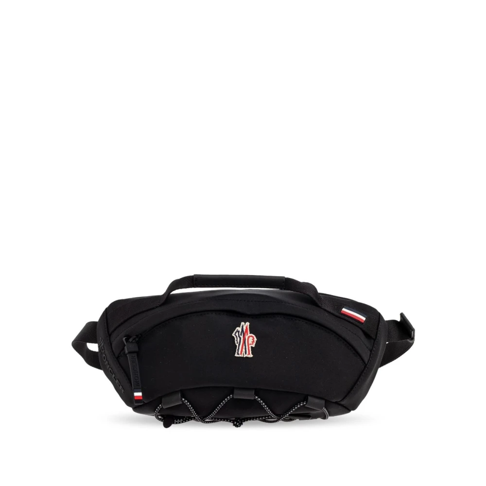 Moncler Zwarte tassen met voorritssluiting Black Heren