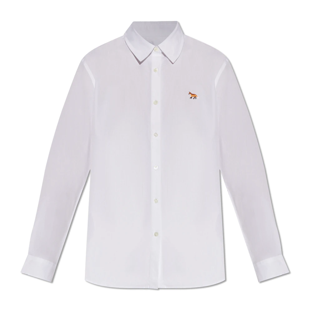 Maison Kitsuné Shirt met logo White Dames