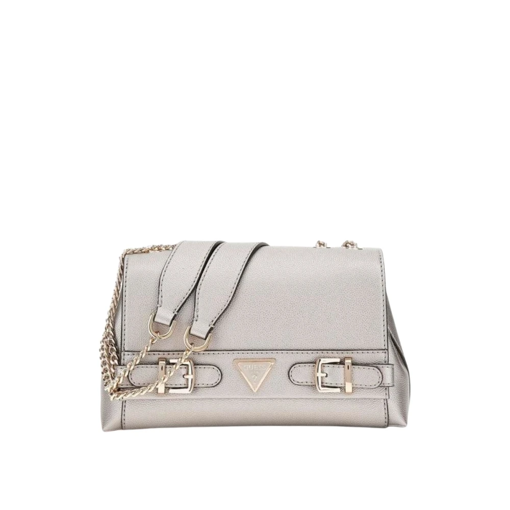 Guess Gray Luxury Satchel Bag Pewter - Female - Shoulder Bags - One Size - Bags