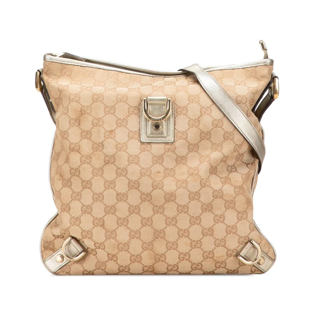 Gucci Vintage Damen Braun Gebrauchte Gemusterte Schultertasche