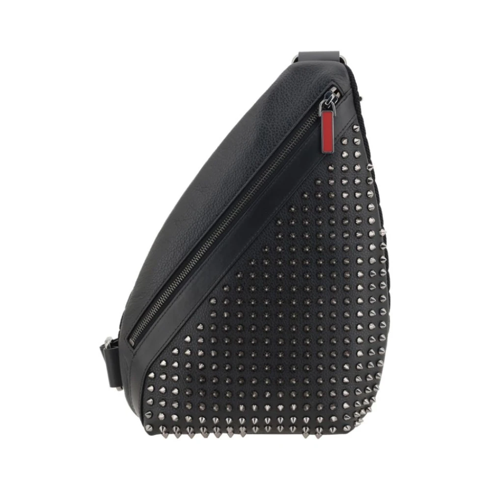 Christian Louboutin Zwarte kalfsleren tas met ruthenium hardware Black Heren