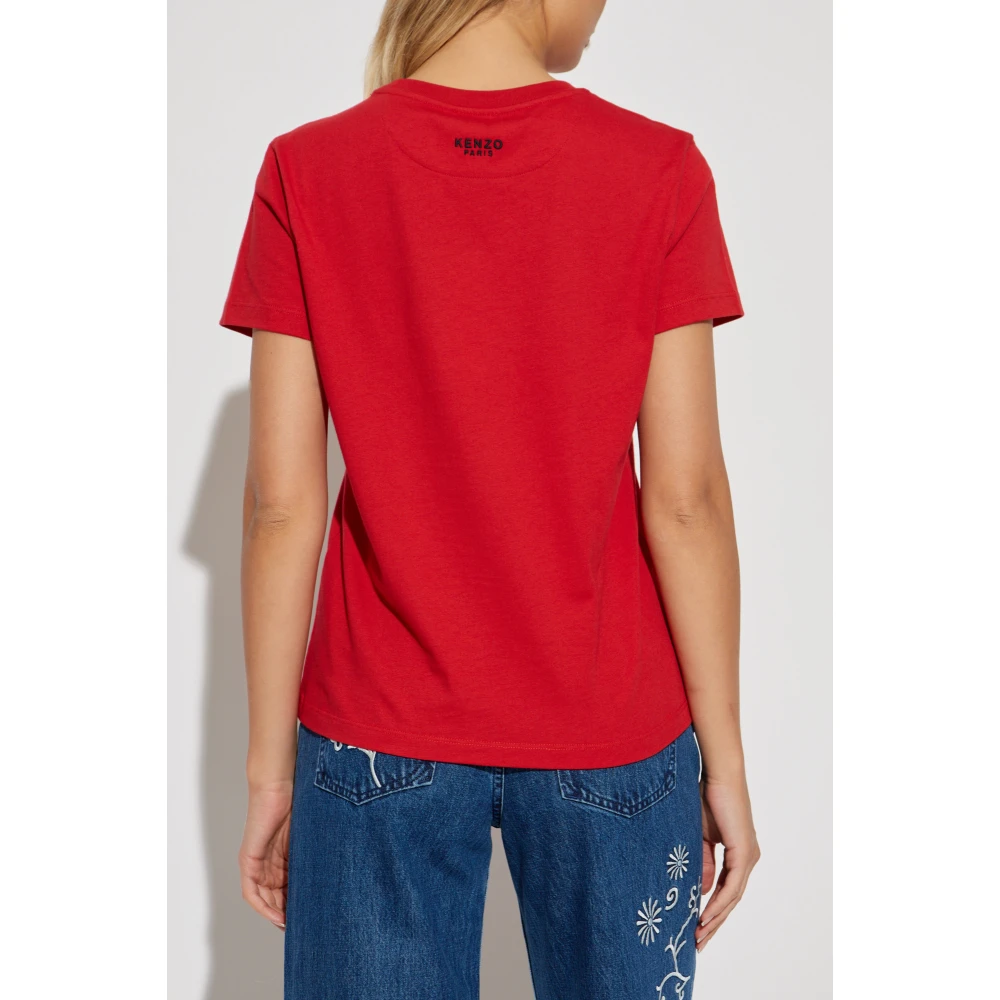 Kenzo T-shirt met patch Red Dames